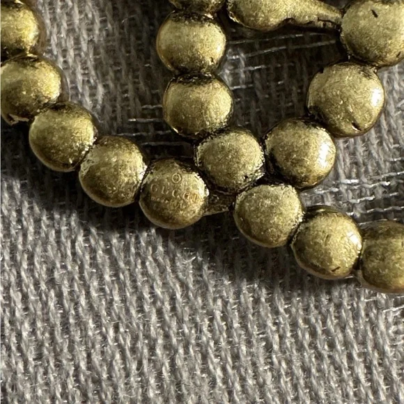 Gucci Crystal and Gold Tone Large Faux Pearl Earrings